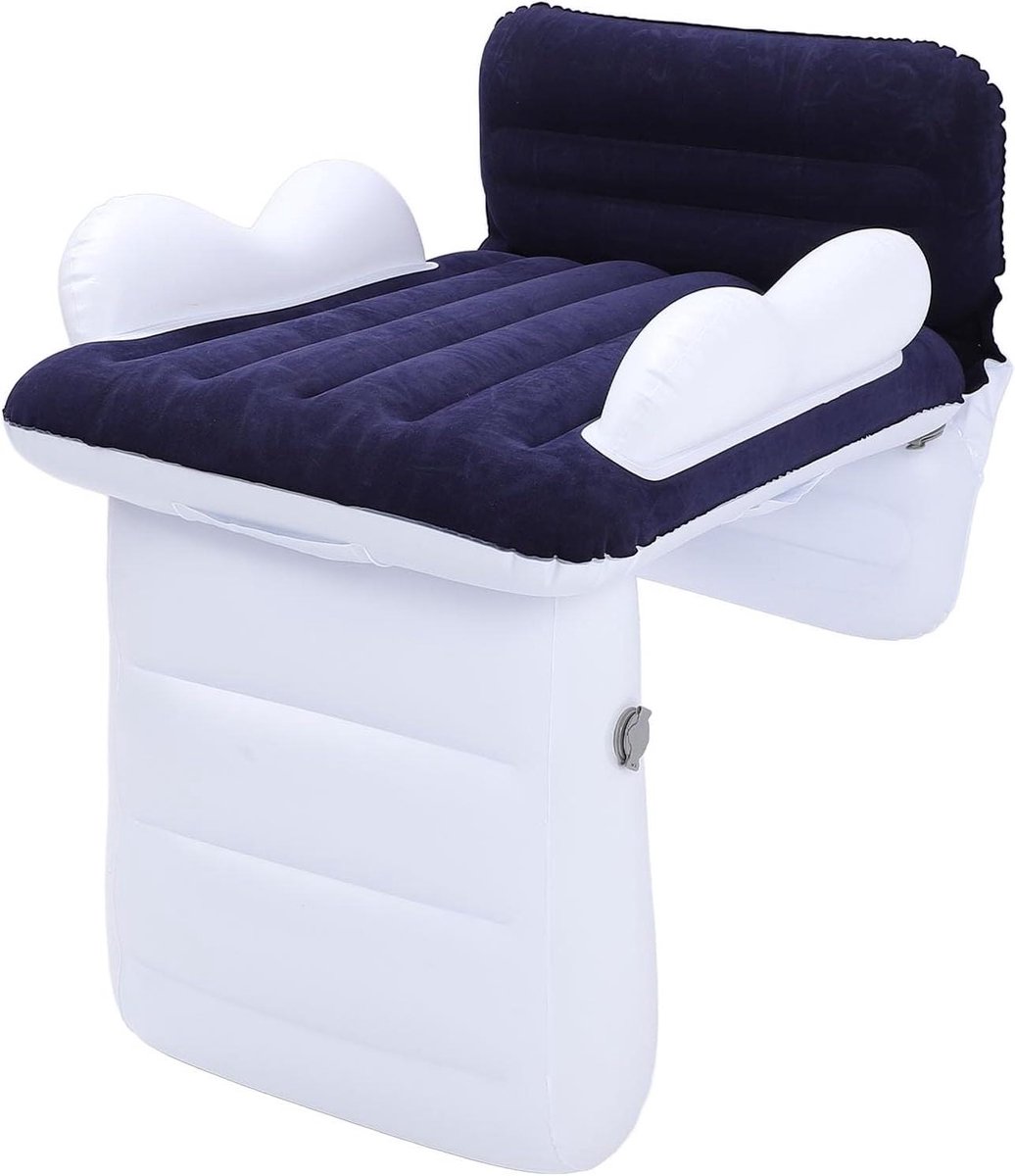 Vliegtuigbed Peuters - Reisbed Kinderen - Comfortabel Reizen - Opblaasbaar Ontwerp - 98.5 x 51 cm - Donkerblauw