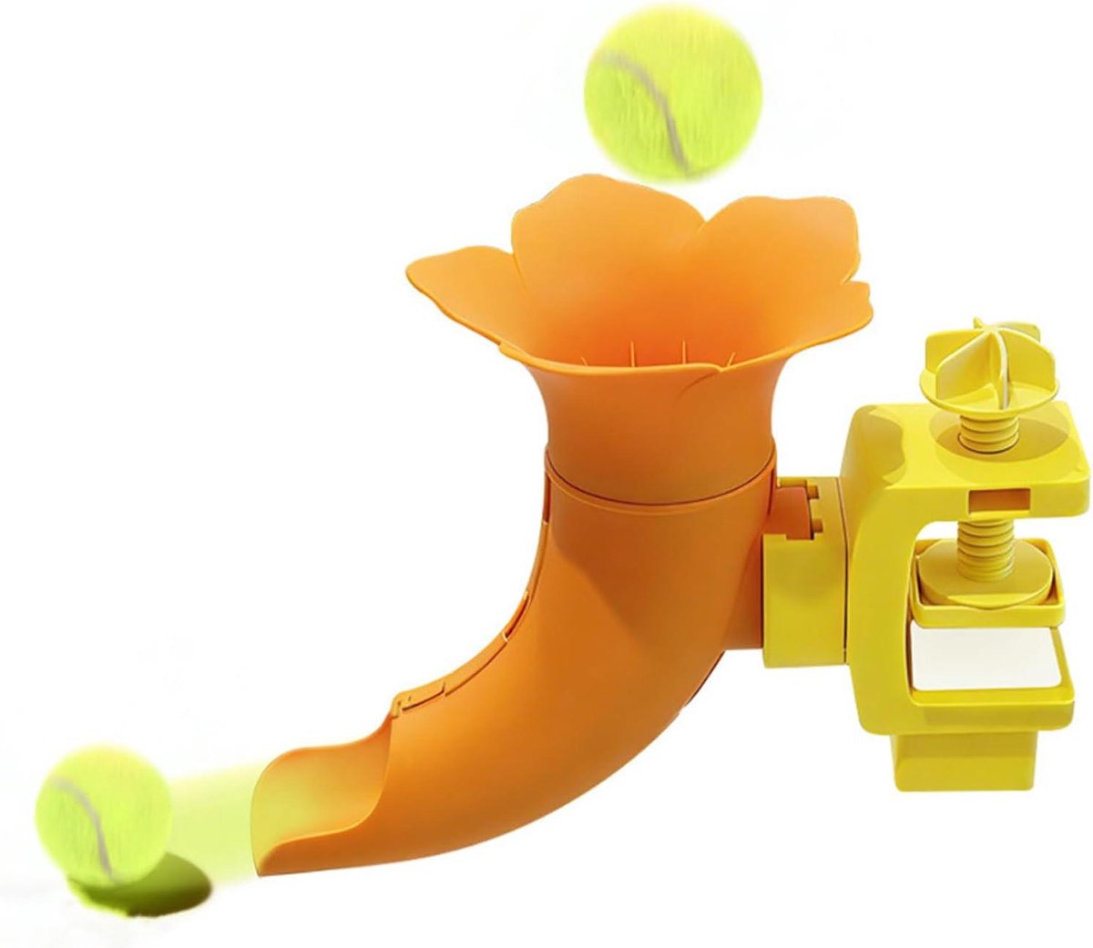 Automatische balwerper - Honden speelgoed - Interactief spel - Trompetvorm ontwerp - 29 x 23 cm - Grijs