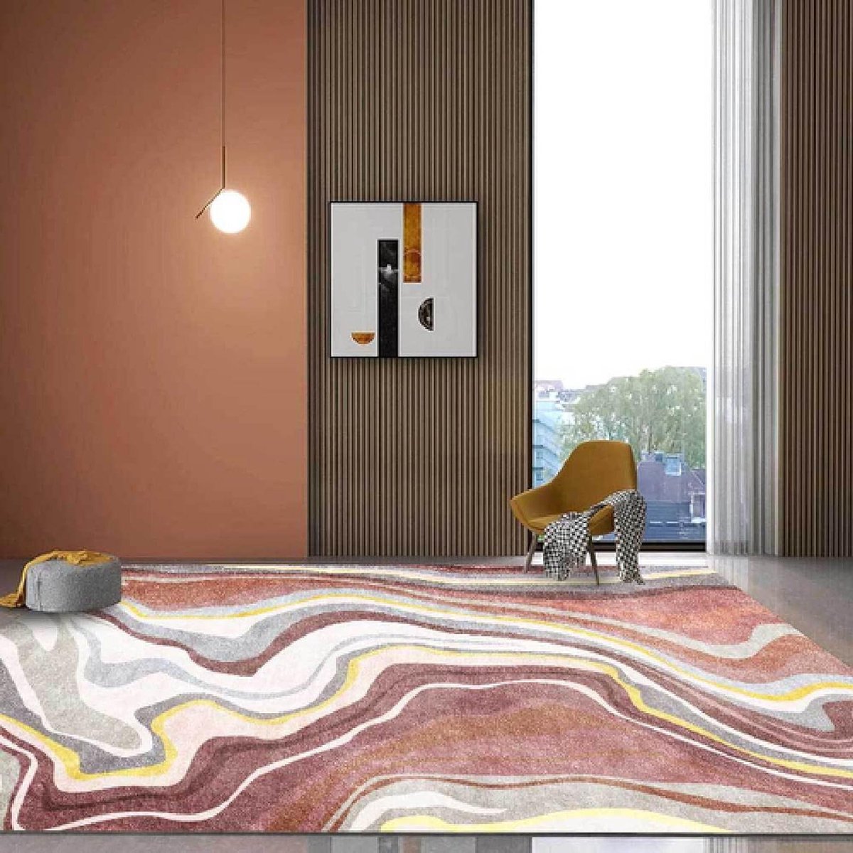 Vloerkleed - Zacht kleed - Woonkamer decoratie - Geschikt voor vloerverwarming - 200 x 300