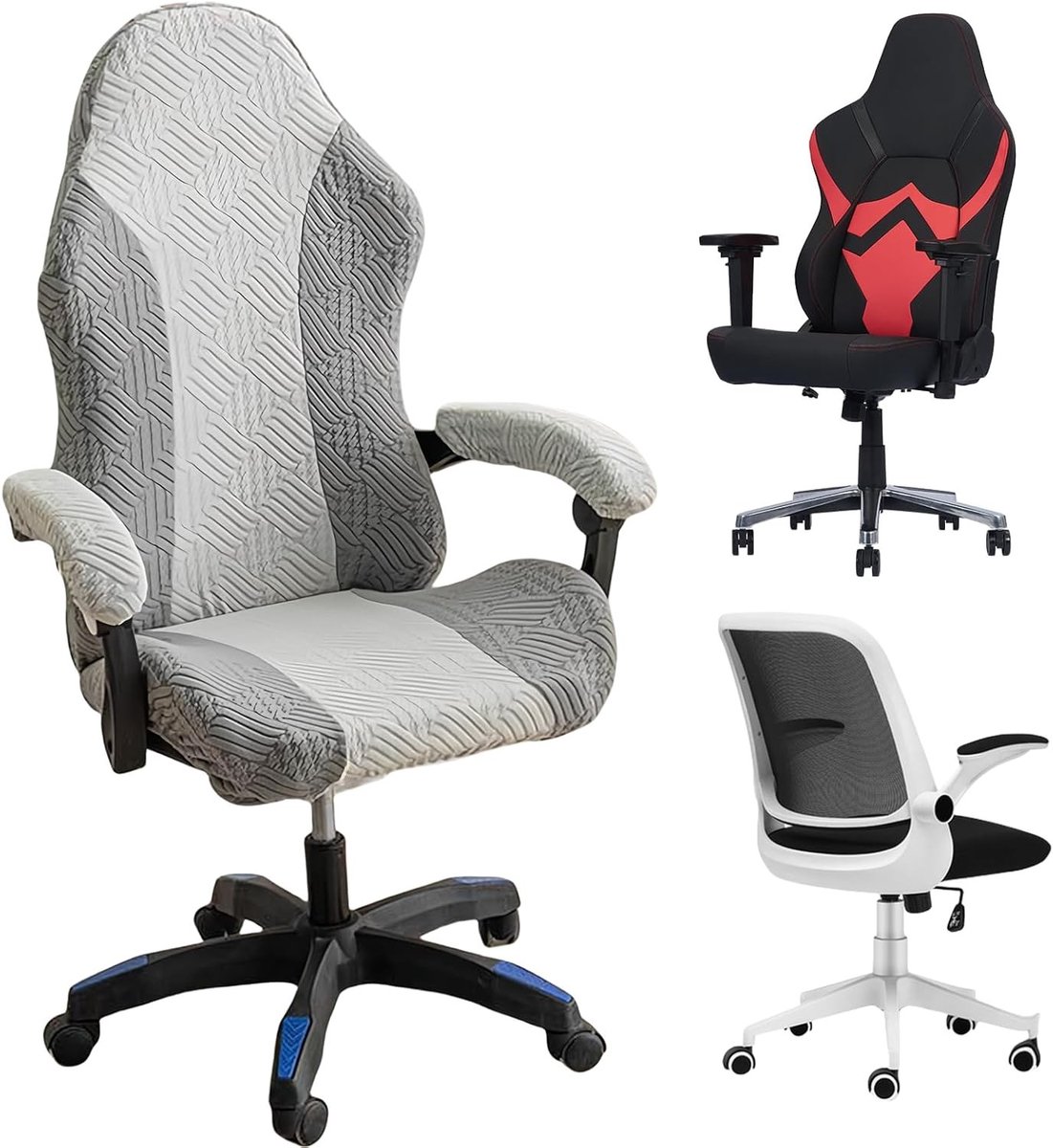 Ergonomische Gaming Stoel Covers met Armleuningen en Rugleuning - Beschermhoes voor Kantoor- en Racestoelen, Ideaal voor Computergebruik