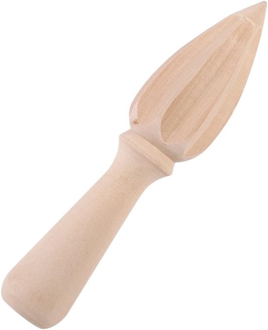 Houten Fruitpers - Citrus Squeezer - Sap Maken - Puntig Ontwerp - 20 x 10 x 3 cm - Houtkleur van houten — afbeelding 4