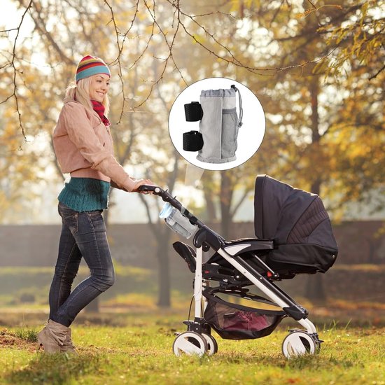 Geïsoleerde Bidonhouder - Dailygoods- Flessenhouder met netvakken — afbeelding 4
