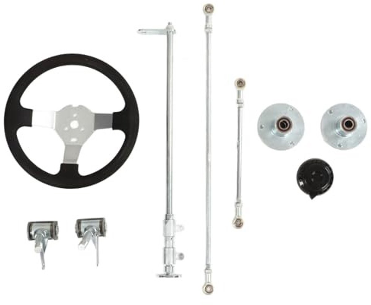 aladdien - Go Karts Stuurwiel Kit - 300mm Stuurwiel - Geschikt voor Go Kart en Quad - Complete Kit - Hoogwaardige kwaliteit - Perfect voor racefans