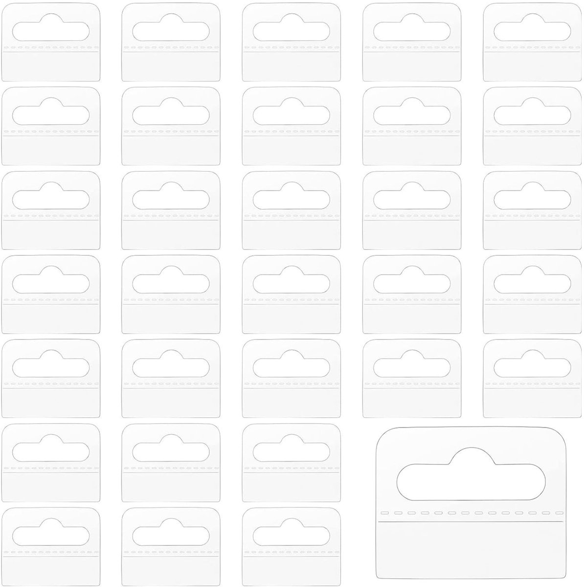 Allecto - Hanglabels - Transparante Zelfklevende Labels - Perfect voor Winkel Displays - 200 Stuks - Organisatie en Labeling - Geschikt voor winkel..
