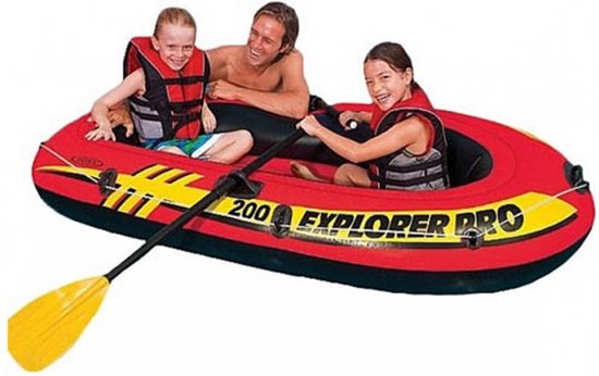 Intex Explorer Pro 200 Set - Opblaasboot - 196 x 102 x 33 cm - Inclusief peddels en pomp