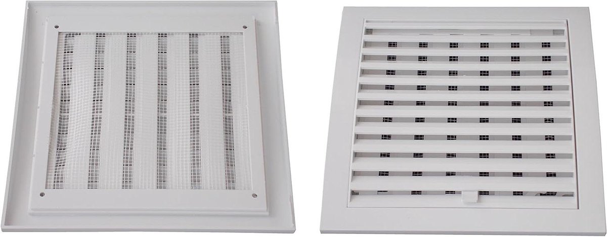 Ventilatie Rooster - Afdekplaat - Luchtcirculatie - Verstelbaar - 190x190mm - Wit