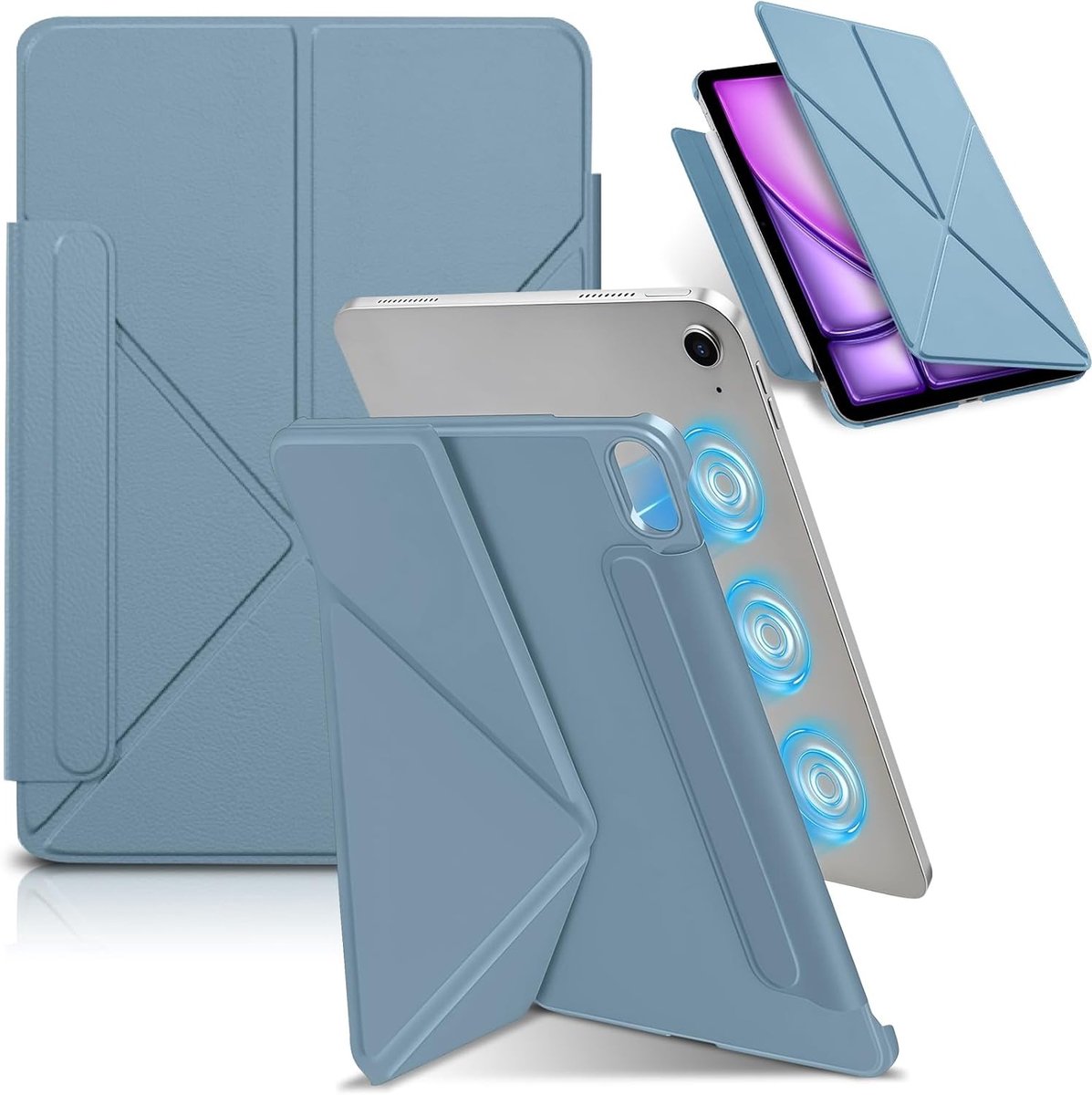 Slimme Shockproof Beschermhoes voor iPad Air 11 Inch (2025) - Meerdere Standposities, Automatische Slaapfunctie en Sterke Magnetische Bevestiging
