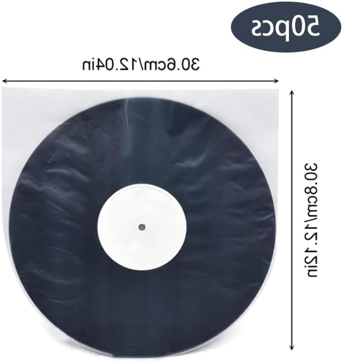 50 Stuks Vinyl Platenhoezen, Antistatische Binnenhoezen voor Platen, Transparante Bescherming voor Grammofoonplaten, Ideale Bescherming voor Jouw Platenverzameling