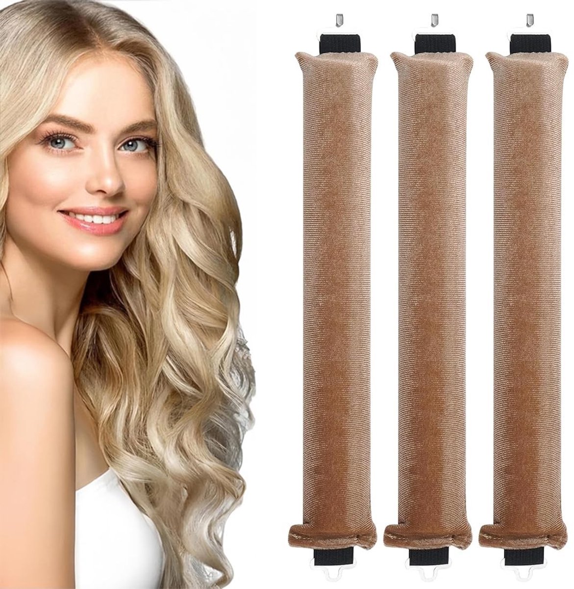 aladdien - Heatless Haar Krullers - Zachte Krullers voor een Volumineuze Look - Ideaal voor Krullen zonder Hitte - Geschikt voor Alle Haartypes - Pe...