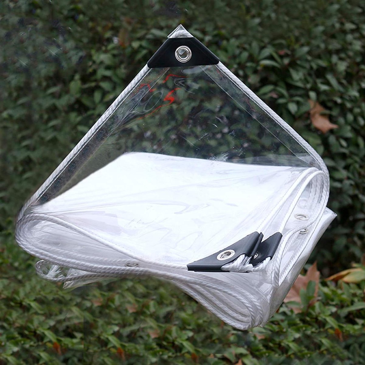 Transparante Afdekzeil - Plastic Doek - Bescherming Buiten - Waterdicht PVC - 1.10 x 1.5m - Helder