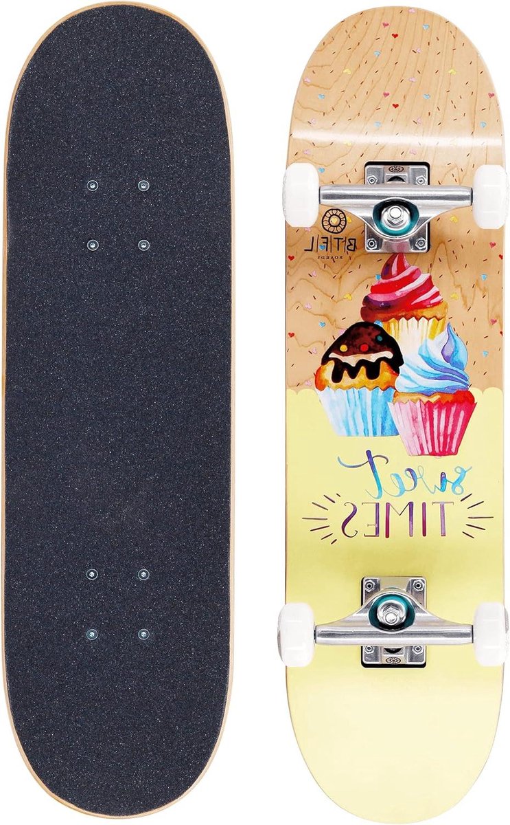 Compleet skateboard Kinder skateboard Buiten spelen 7 lagen esdoorn 18 x 71 cm Alice