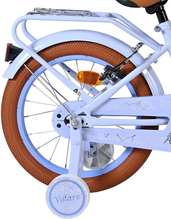 Volare Ashley Kinderfiets - Meisjes - 16 inch - Pastel Blauw- Twee Handremmen van Volare — afbeelding 2