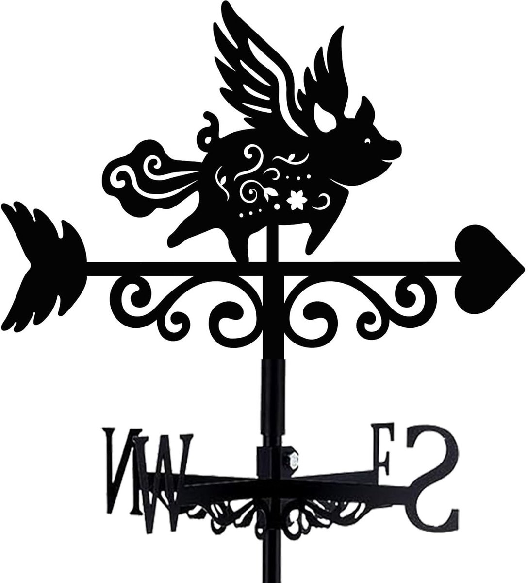Windwijzer - smeedijzeren windwijzer - decoratief - weerbestendig - geschikt voor tuinen en daken-FXB24