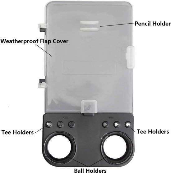 Golf Scorekaart Houder - Scorebord Accessoire - Golf Score Bijhouden - Waterdicht met Stormflap - 12.5x23.5cm - Pauw van GOLF — afbeelding 2
