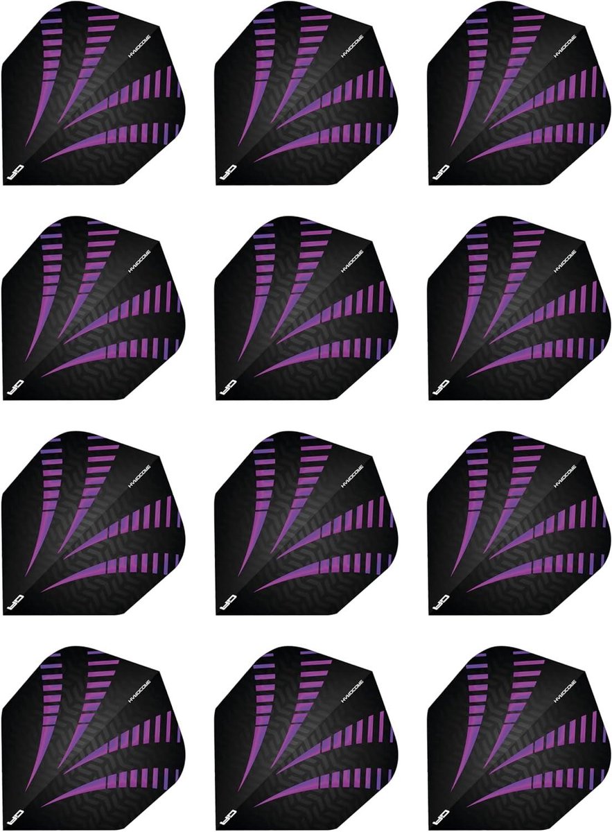 Dart Vluchten - Vliegjes Set - Precisie Darts - Extra Dik 100 Micron - 4 Sets - Paars Zwart