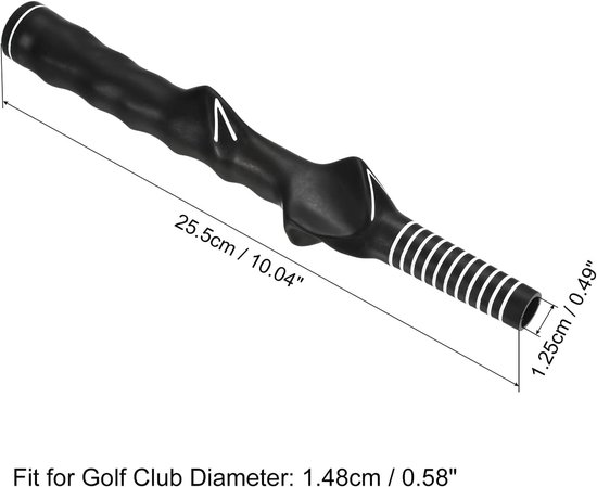 Golf Club Training Grip - 2 Pack - Links Handig - Oefening Hulp - Non-slip Grip Correctie voor Golf Trainer - Beginner - Zwart - Verbeter je techniek - Golfaccessoires van Merkloos — afbeelding 4