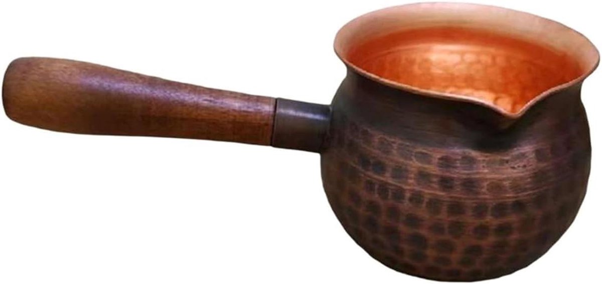 Koperen Waterkoker - Theepot Koffiepot - Water Koken - Zijhandgreep - 300 ml - Koper