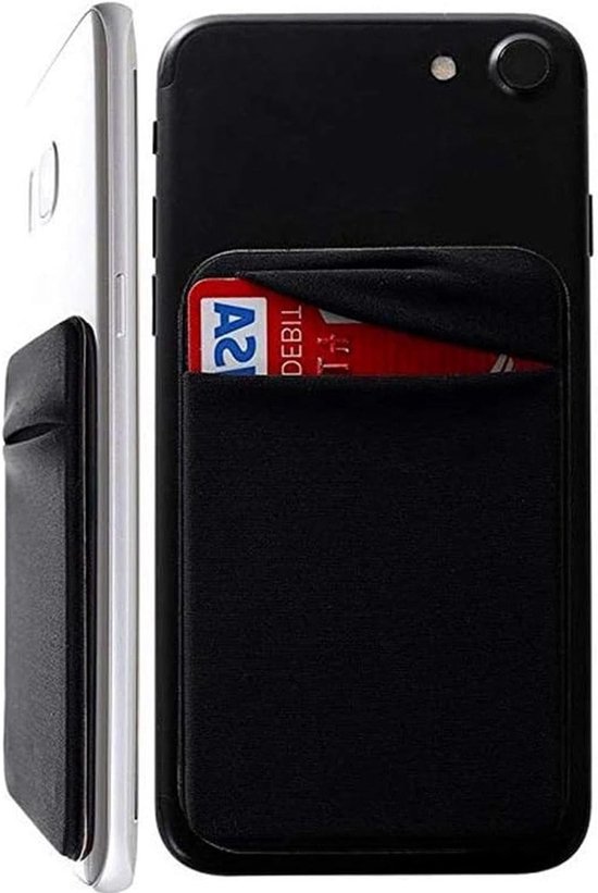 Set van 3 Zelfklevende Kaartjeshouders voor Mobiele Telefoons, Multifunctionele Telefoon Wallet, Ideaal voor Pasjes en Geld van Merkloos — afbeelding 3