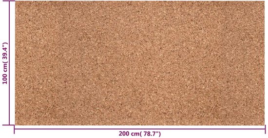 vidaXL - Kurkrol - Bruin - 100 - x - 200 - x - 0,8 - cm - Kurk van Merkloos — afbeelding 4