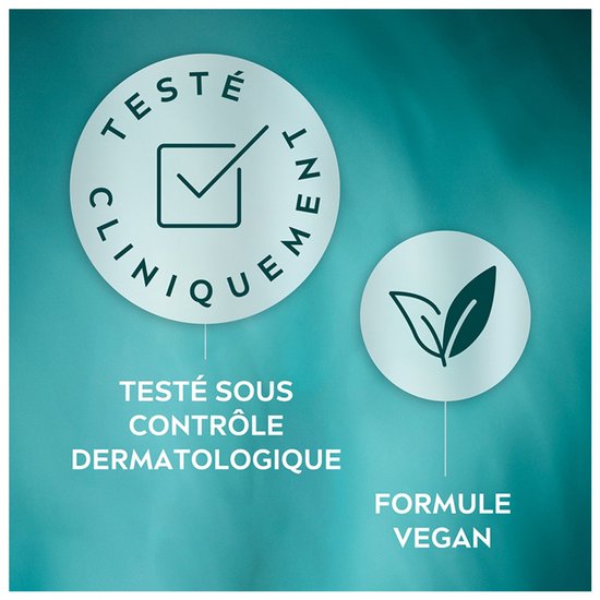 Klinisch getest en vegan formule logo's.