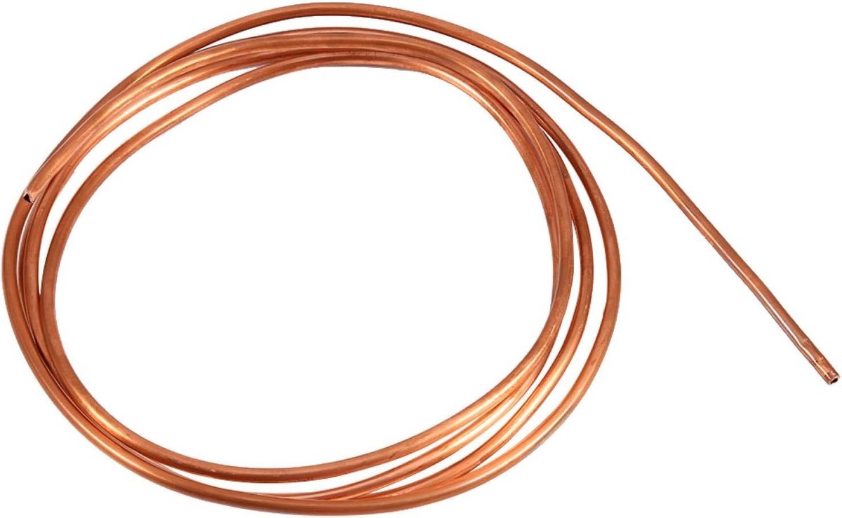 Zachte koperen buis voor ambacht, koelinstallaties en sanitair - OD 4mm x ID 3mm, flexibel en duurzaam