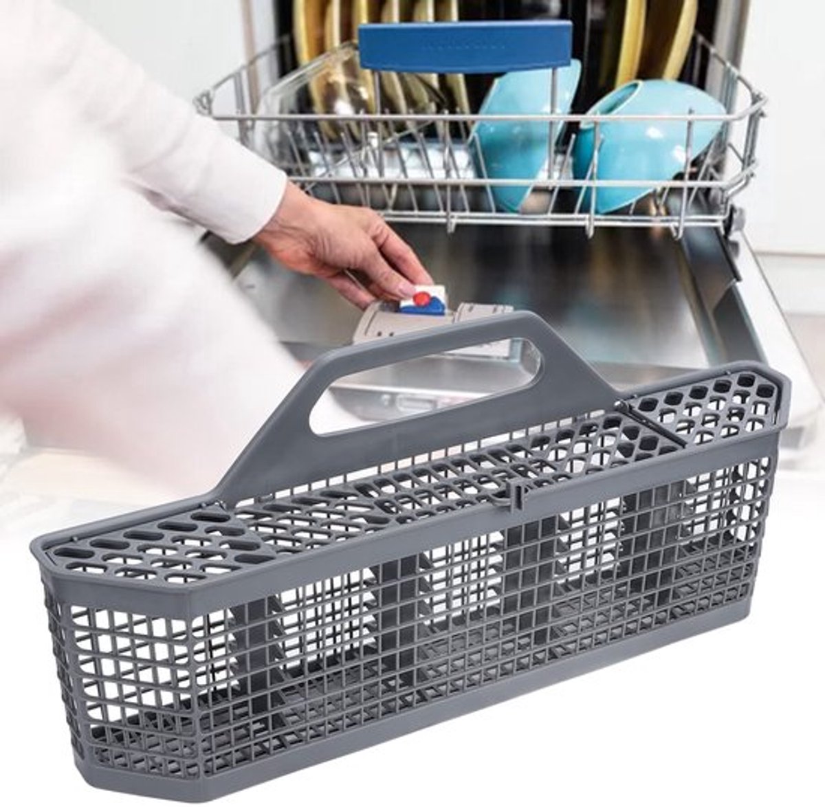 Vaatwasser Opbergmand, ABS Vaatwasser Opbergdoos Universele Vaatwasser Zilverwerk Mand Geschikt voor GE WD28X10128