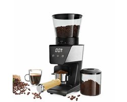Sello! koffiemolen – koffiebonen – koffie – elektrisch – 30 maalinstellingen – timerfunctie – 300gr bonenreservoir – rvs – zwart