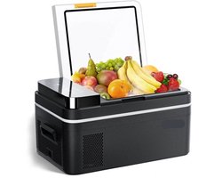 Auto Koelkast - Koelbox - Mini Koelkast - Draagbare - 25L - met Digitale Display en Ingebouwd Paneel - Compacter en Energiezuinig Koelen - Mini Fridge - voor Reis, Camping en Vacatures