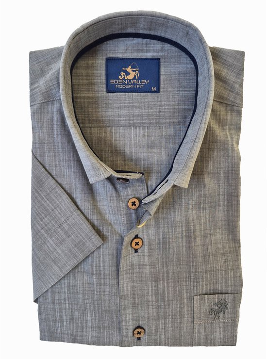 Carisma Overhemd Met Palmboom Motief Korte Mouw 9178 Navy