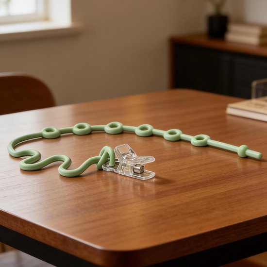 Babyfopspeenclip - Veiligheidsriem Speelgoed - Spullen Vasthouden - Verstelbare Lengte - 20-40 cm - Groen — afbeelding 5