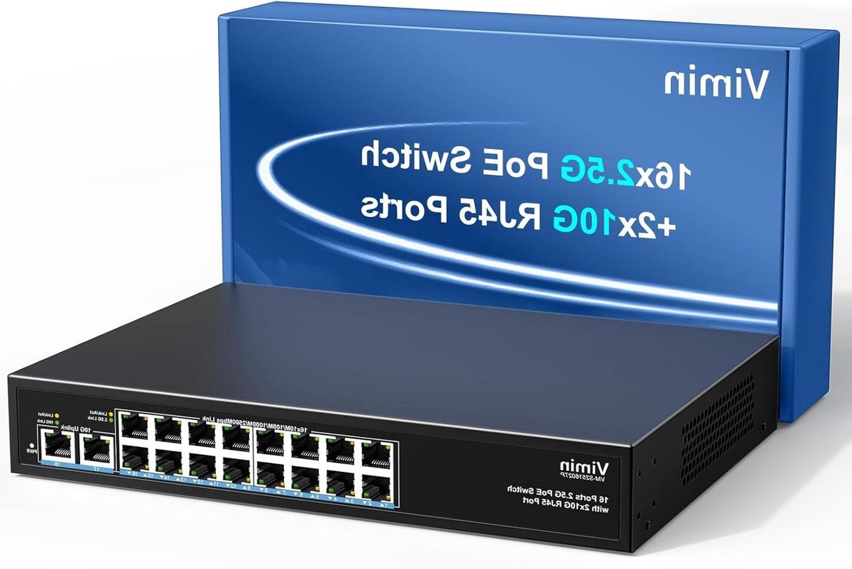 Ethernet Switch - Netwerk Switch - Netwerk Uitbreiden - Onbeheerde Switch - 18 Poorten - Zwart
