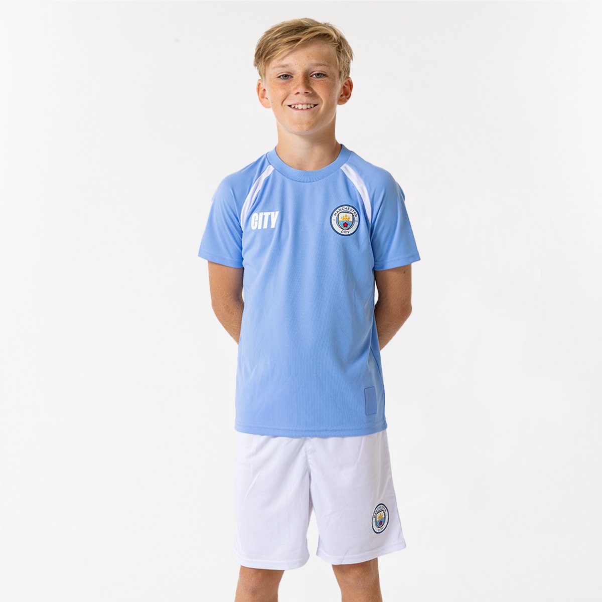 Manchester City Voetbaltenue Thuis 2025-2026 - Voetbal Tenue Kinderen - Shirt en Broekje - Jongens en Meisjes -- Maat 116