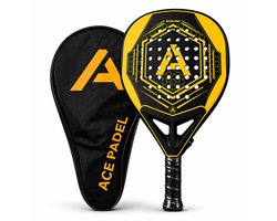 Ace Padel 3K Padelracket + Adidas RX Padelballen – Rough Surface voor Spin, Power & Controle