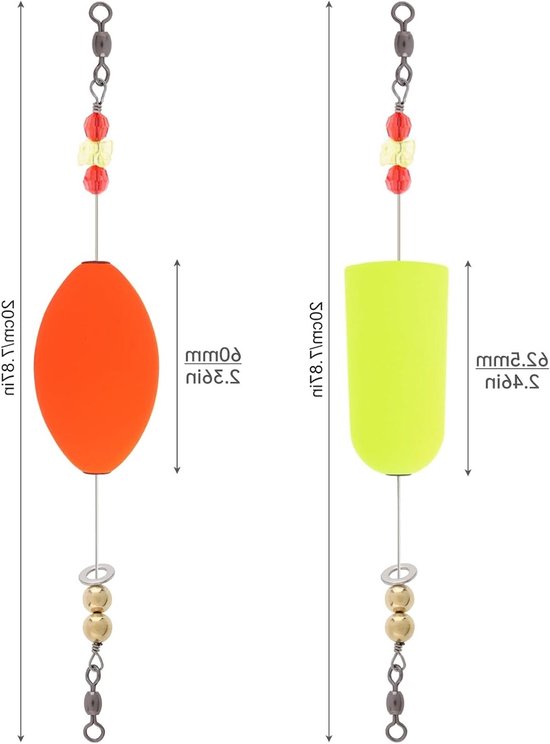 4 Stuks Popping Corks Floats voor Zoutwater, Vissen met Rattle Rig en Gewogen Bobbers voor Catfish en Rode Baars — afbeelding 5