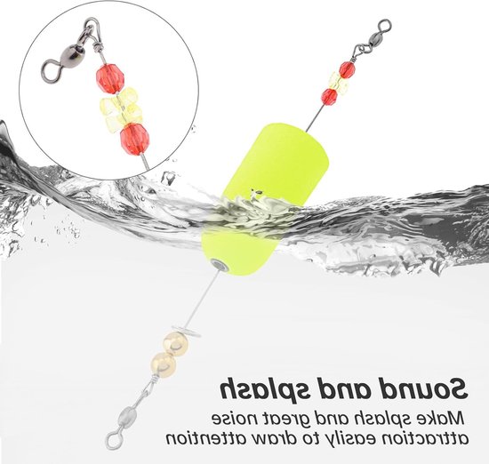 4 Stuks Popping Corks Floats voor Zoutwater, Vissen met Rattle Rig en Gewogen Bobbers voor Catfish en Rode Baars — afbeelding 2