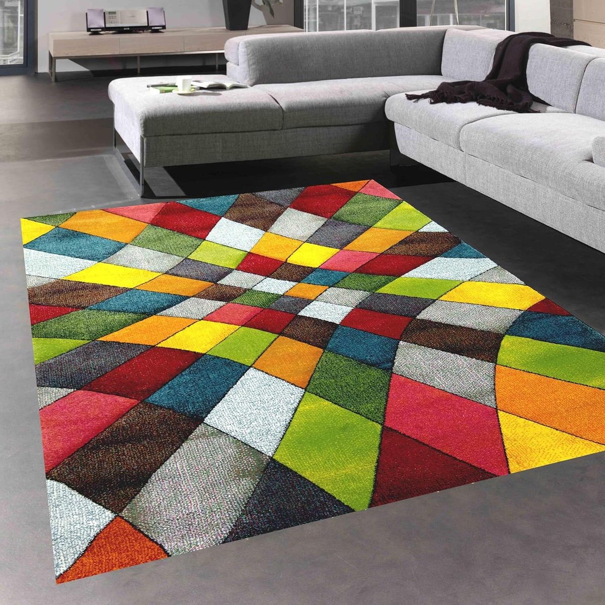 Abstract Vloerkleed - Modern Kleed - Woonkamer Decoratie - Hypoallergeen Vloerverwarming G