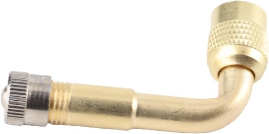 90 Degree Messing Ventiel Verlengadapter voor Auto, Motor, Fiets en Scooter - Universele Accessoire voor Verbeterde Prestaties — afbeelding 5