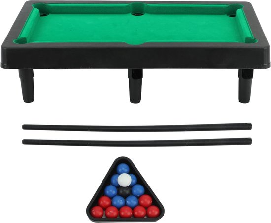 Miniatuur Biljarttafel - Bureaudecoratie Speelgoed - Spelplezier Binnen - Ruimtebesparend Design - 32 x 19 x 8 cm - Bruin — afbeelding 4