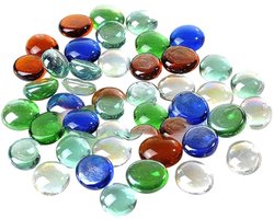 Aquarium Kiezelstenen - Glazen Kralen Stenen - Aquarium Decoratie - Natuurlijk Design - 100g - Veelkleurig