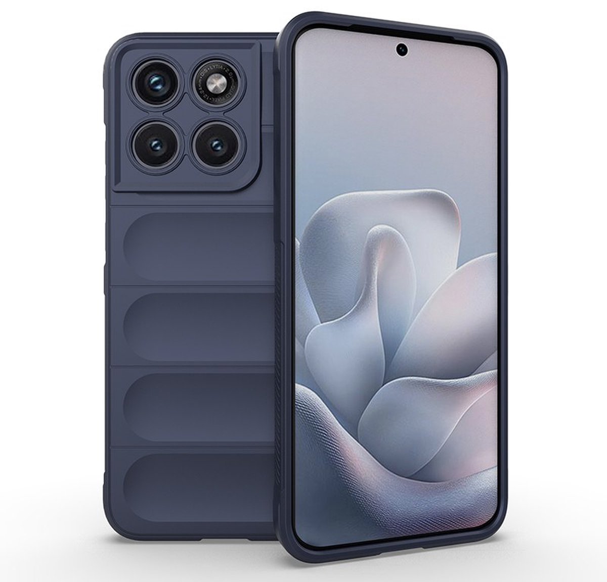MobyDefend Hoesje - Geschikt voor Motorola Edge 70 Fusion - TPU Gripcase - Blauw