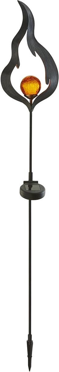 Zonneverlichting Fakkel - Tuinlamp Solar - Buiten Verlichten - Vlam Effect - 17 x 8.5 x 13 cm - Oranje
