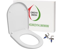 HYDRO HOME WC-brilhoes, compatibel met Urb.y Sanindusa, warmte-isolerende kunststof, verstelbare scharnieren van bovenaf, wit, Made in Italy (klassieke sluiting)