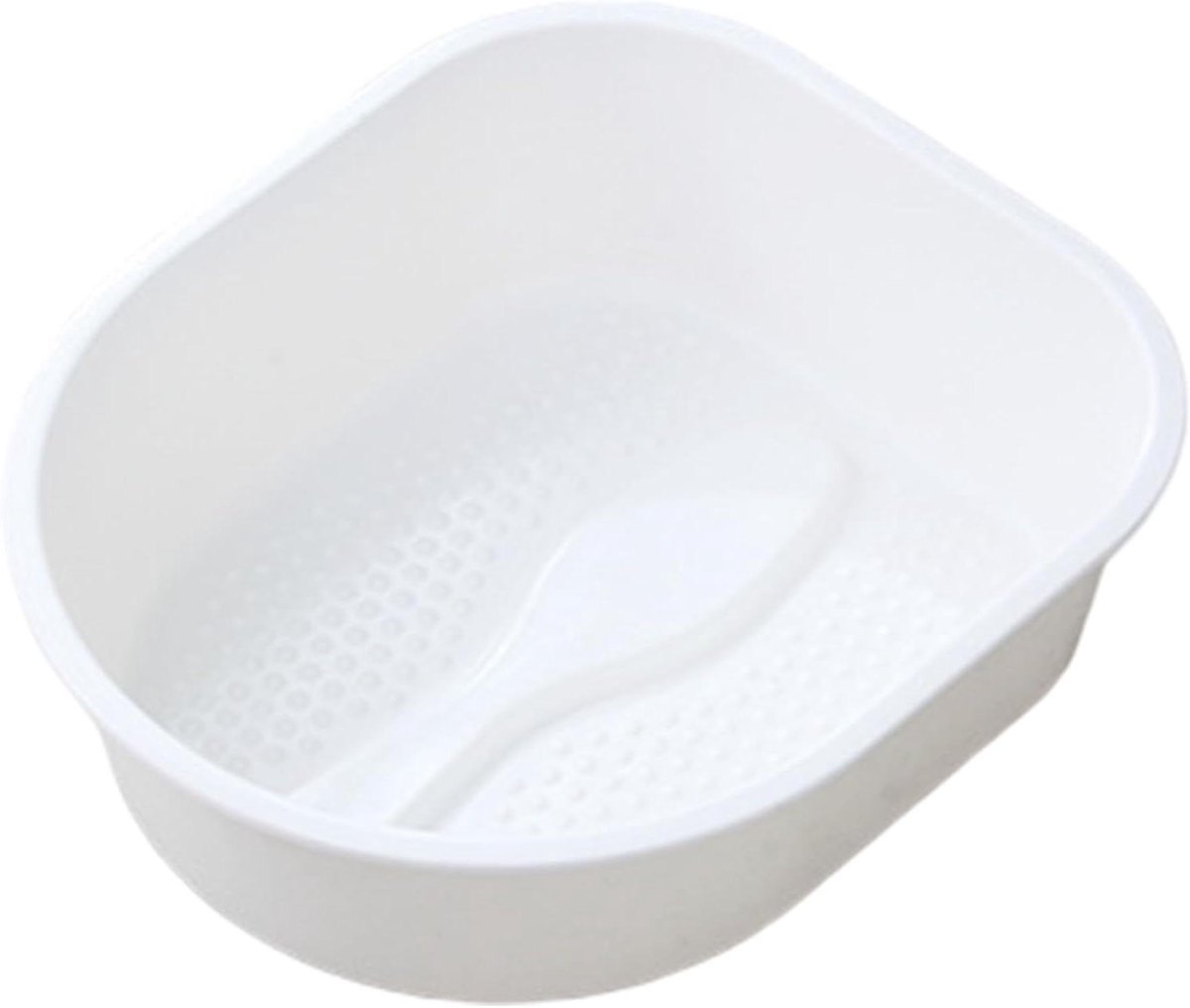 Voetenbad Kuip - Voetenbad Wastafel - Voeten Ontspannen - Met Massage Bulten - 38 x 33 x 11.5 cm - Wit