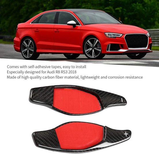 Yctze 2 stks Carbon Fiber Paddle Shifter Extension Voor RS3 van yctze — afbeelding 2