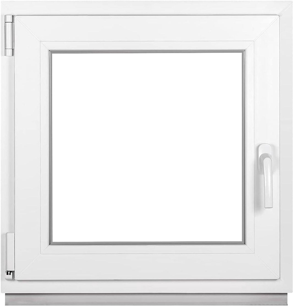 Kunststof Kelderraam - PVC Venster - Ventilatie en Licht - Op Maat Gemaakt - 65 x 65 cm - Wit