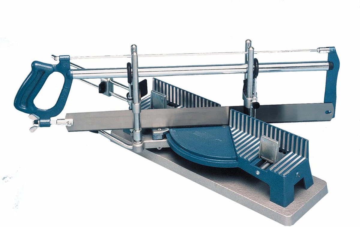 Gehrungssäge - Verstekzaag Zaagtafel - Nauwkeurig Zagen - Verstelbare Hoek - 160 mm Snijbreedte - Blauw