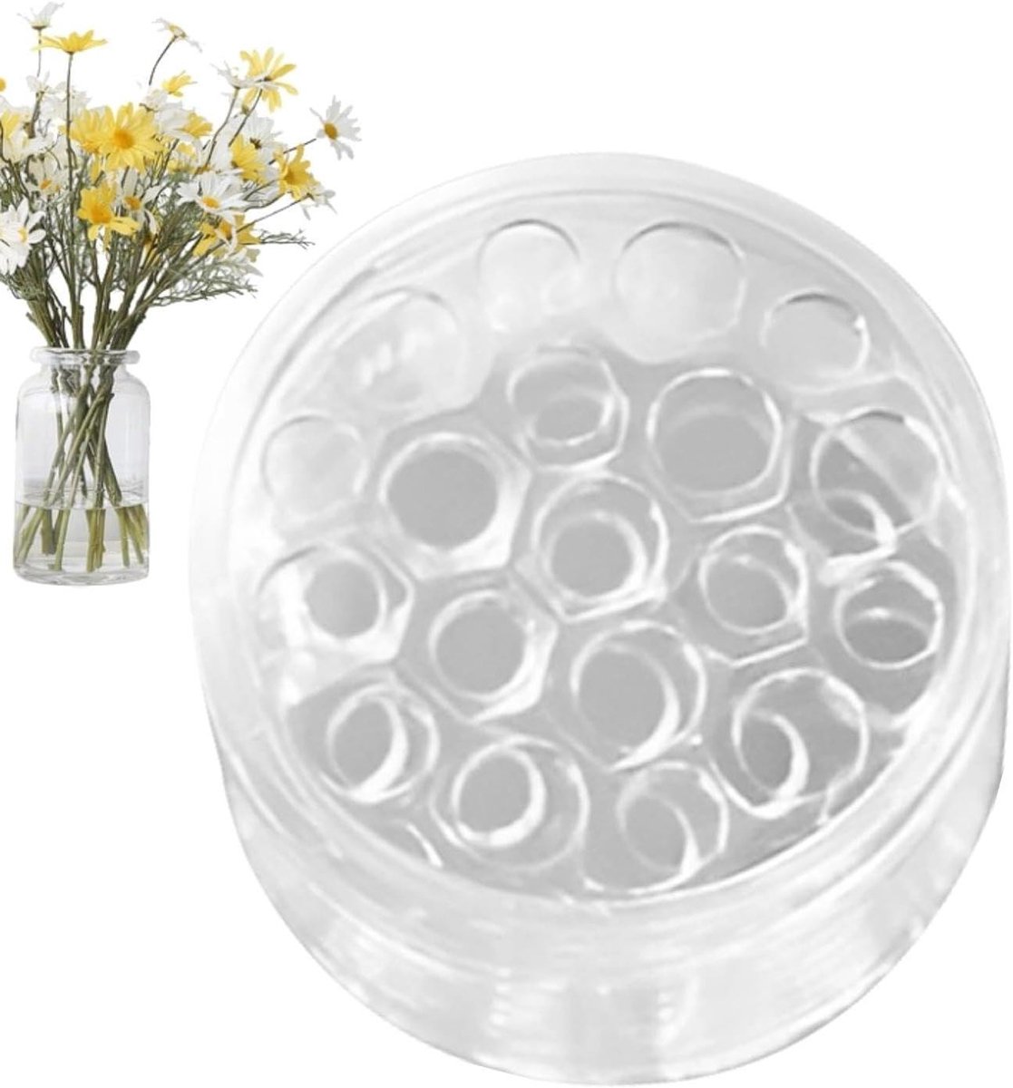 Bloemen Steelhouder - Vaas Accessoire - Bloemstukken Maken - Spiraalvormig Design - 5x4cm en 7x5cm - Meerkleurig