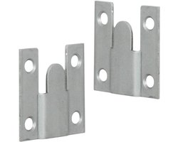 Merriway BH05287 inbouwbeugel, standaard insluitbare bankbeugels, wit, 35 x 35 mm, set van 40 stuks