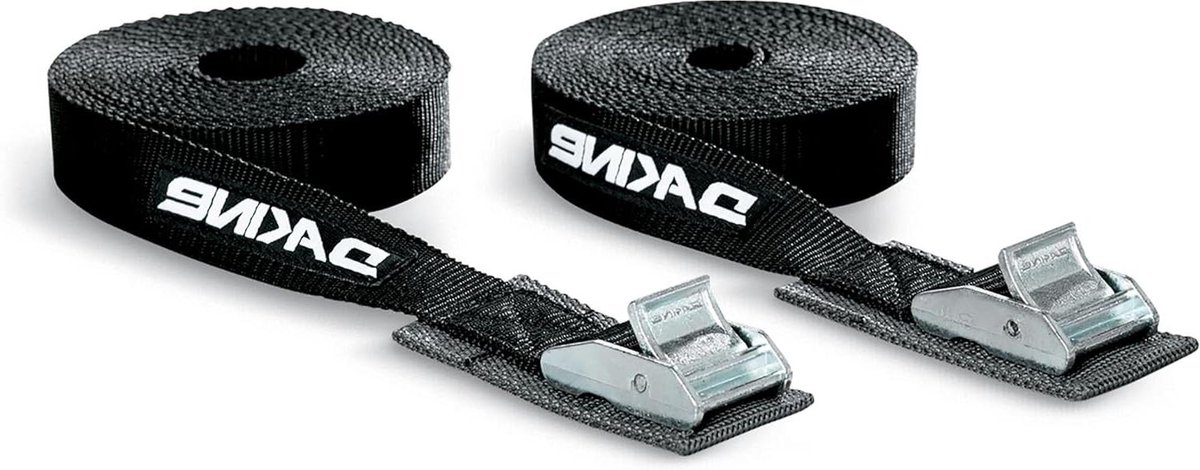 Spanbanden - Bevestigingsriemen - Auto Dak Transport - Neopreen Gesp Behuizing - 610 cm - Zwart