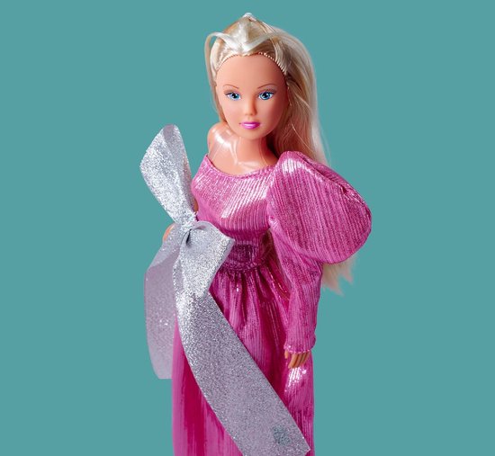 Steffi Love Speelpop - Aankleedpop Modepop - Kinderen Spelen - Avondjurk Strikdetails - 29 cm - Roze van Steffi Love — afbeelding 4
